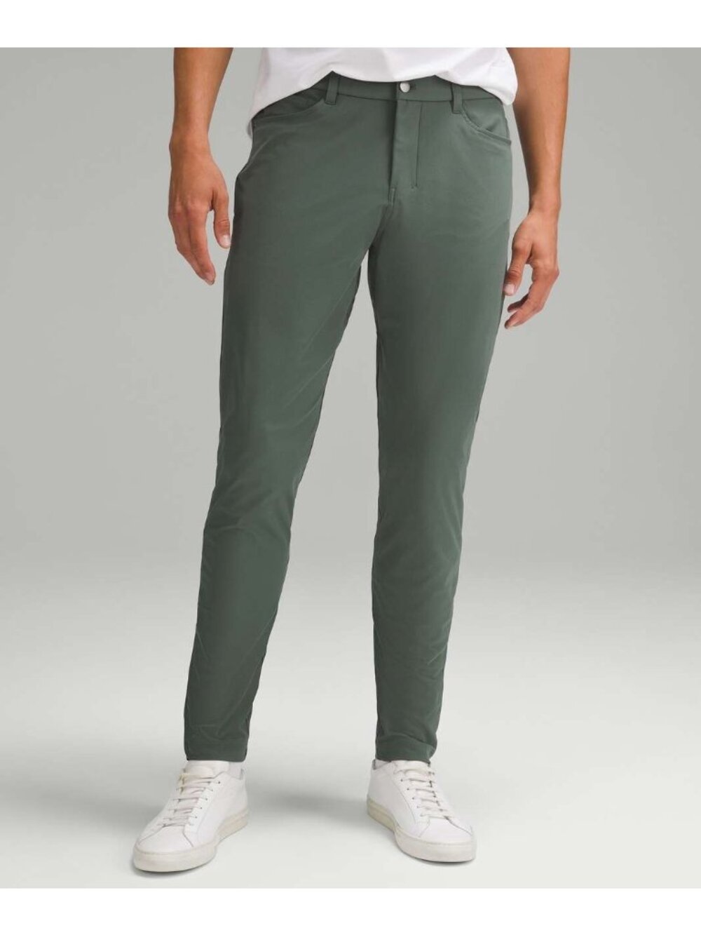 Lululemon ABC Pants Mens 35x32 Dark Forest Green Slim Fit Trouser Warpstreme NEW